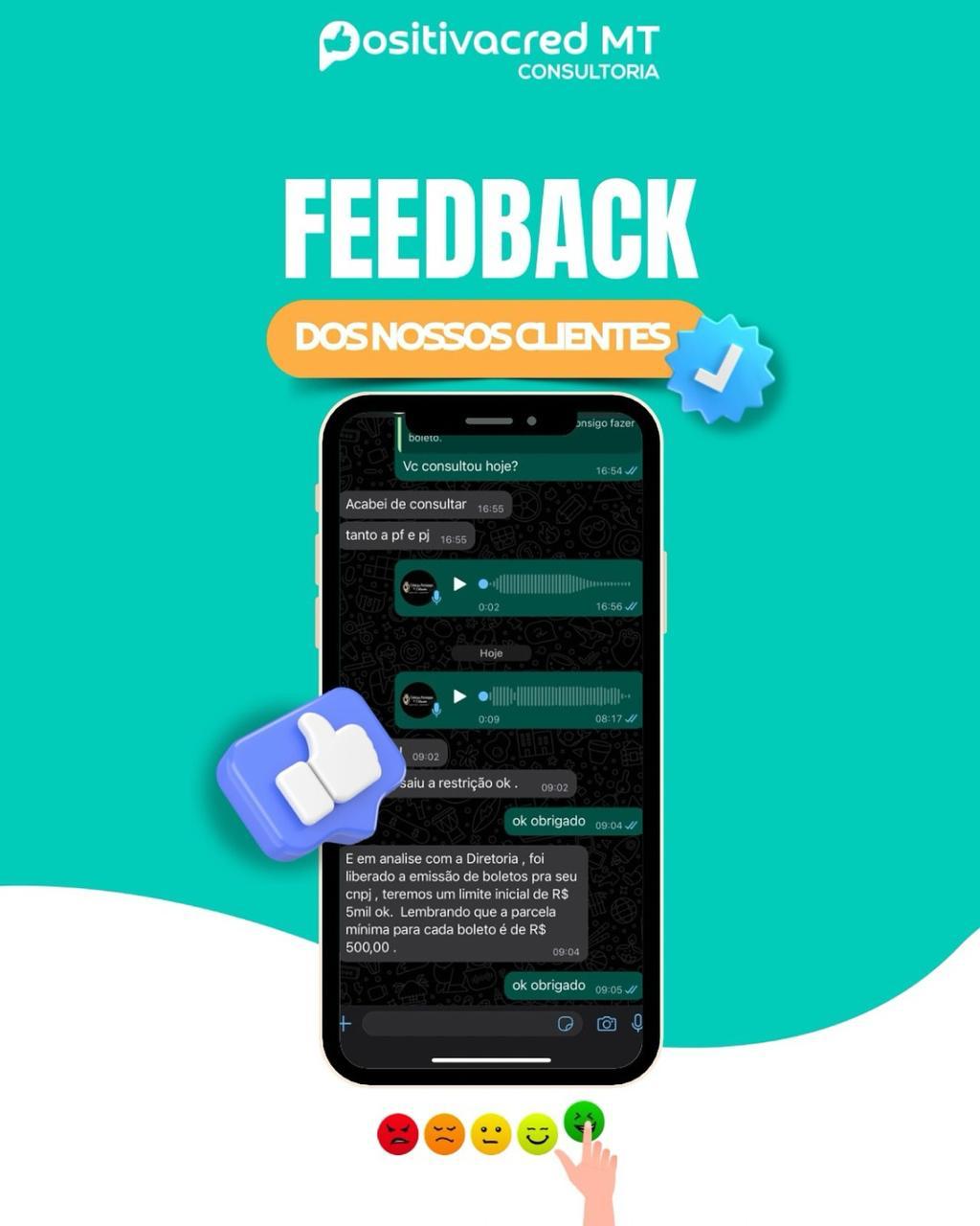 Depoimento de cliente Positivacred MT